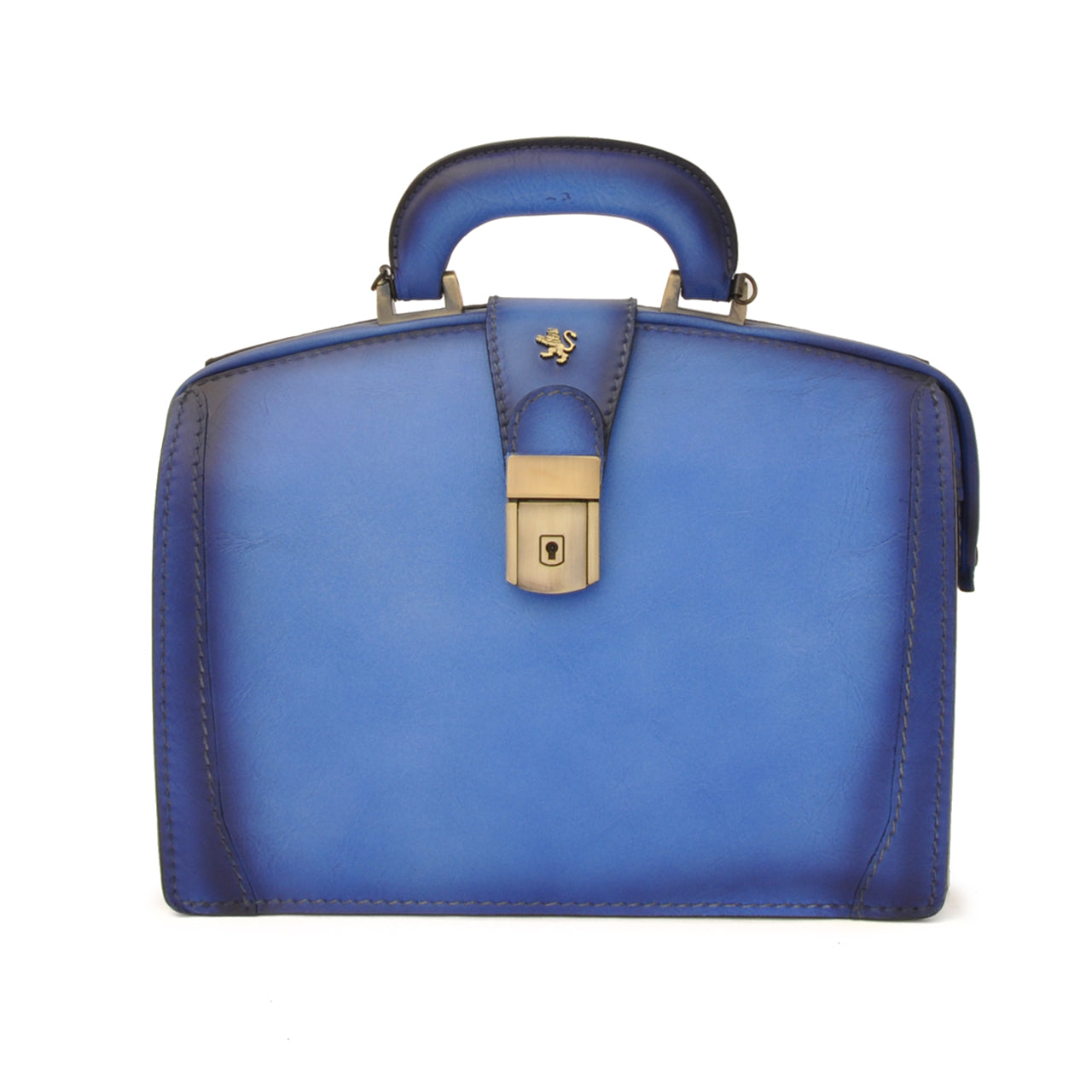 Pratesi Handbag Miss Brunelleschi in Vegetable Tanned Italian Leather - Sky Blue