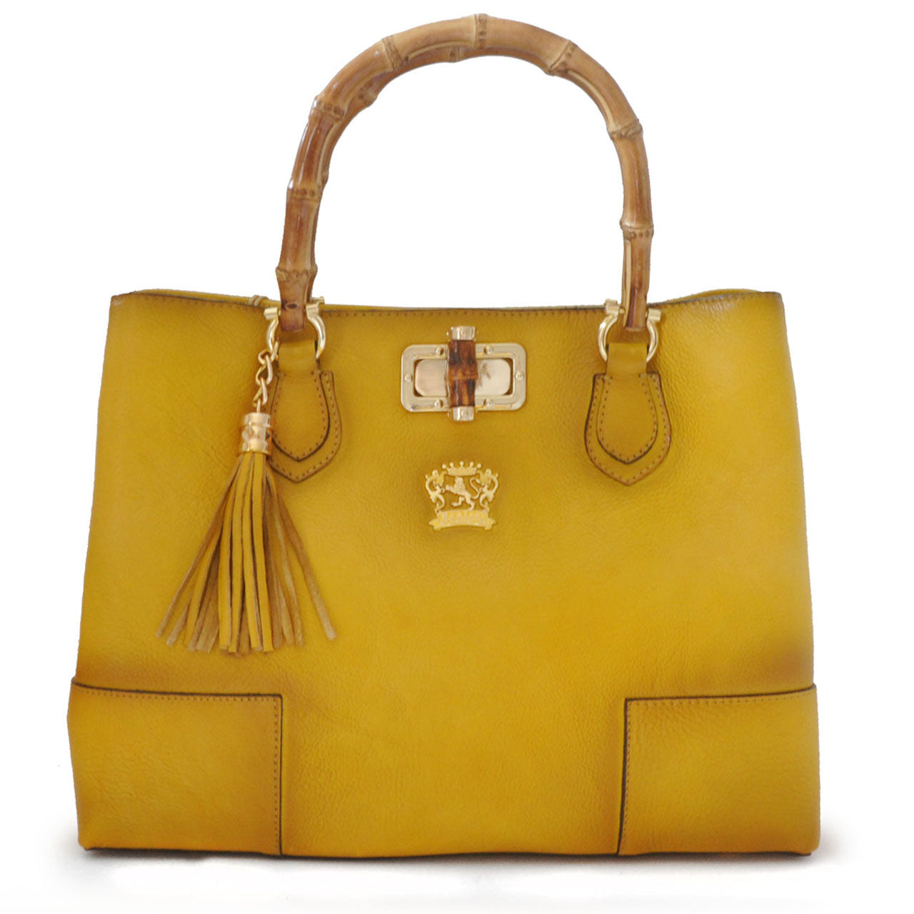 Sac bandoulière Pratesi Sarteano en cuir de vache - Bruce Yellow