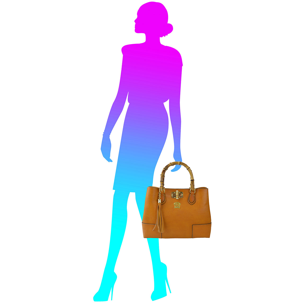 Bolso Bandolera Pratesi Sarteano en piel de vaca - Bruce Fucsia