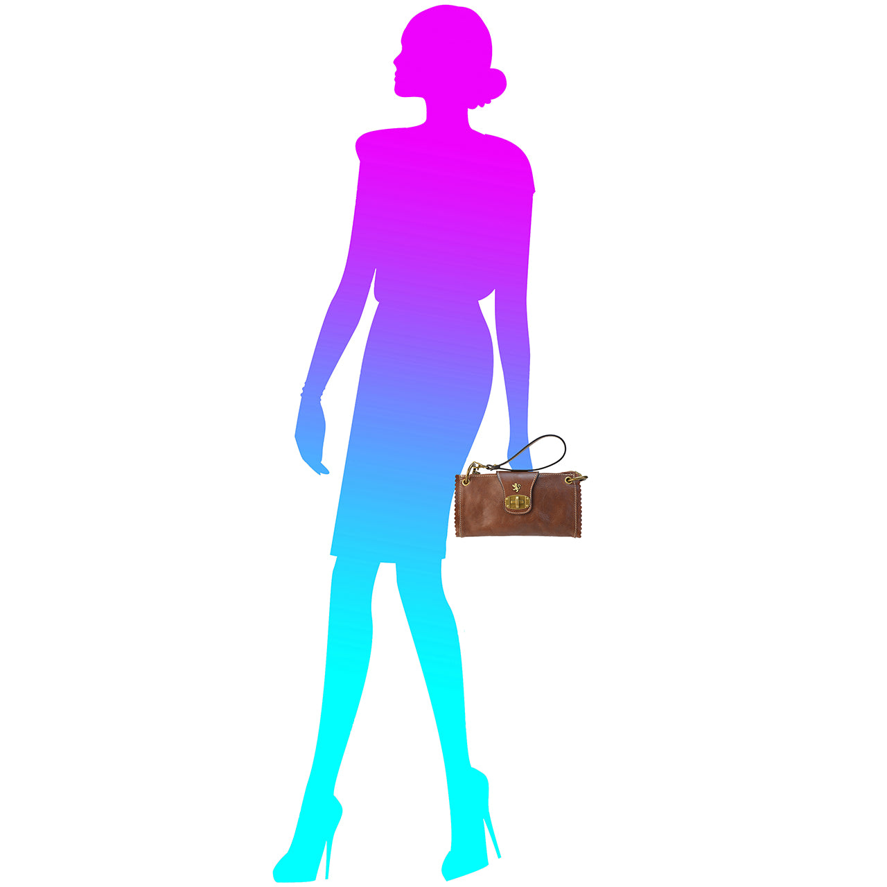 Sac Femme Pratesi Pontremoli B336 en cuir de vache - Bruce Cognac