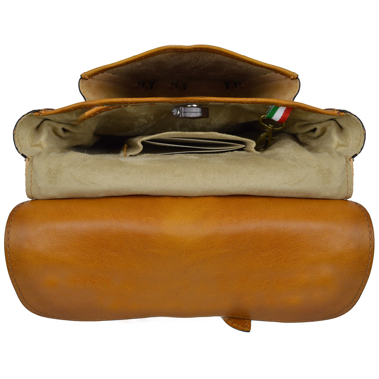 Pratesi Bisaccia 135/PE Cross-Body Bag in cow leather - Bruce Cognac