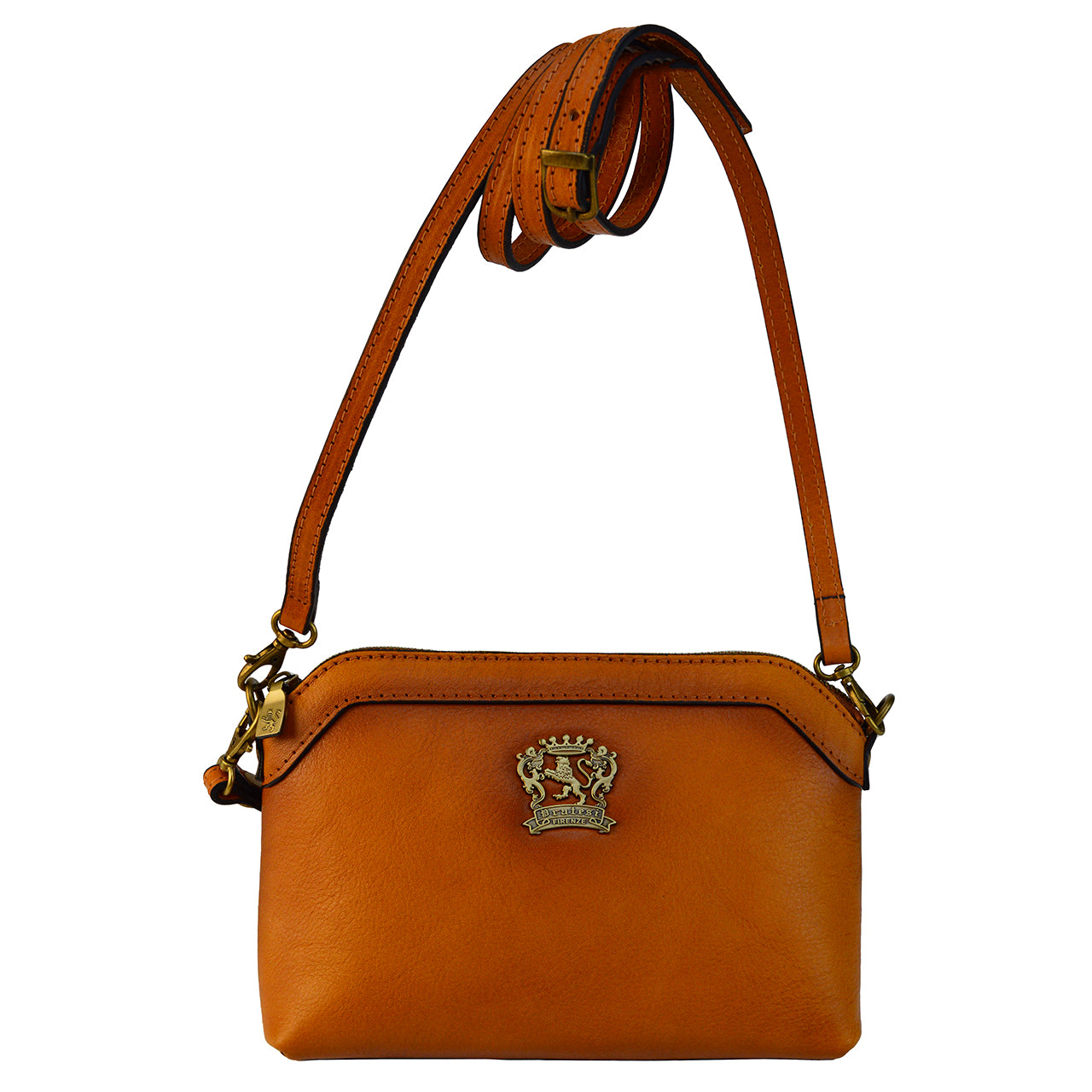 Pratesi Chiena B533 Cross Body Bag in genuine leather - Black