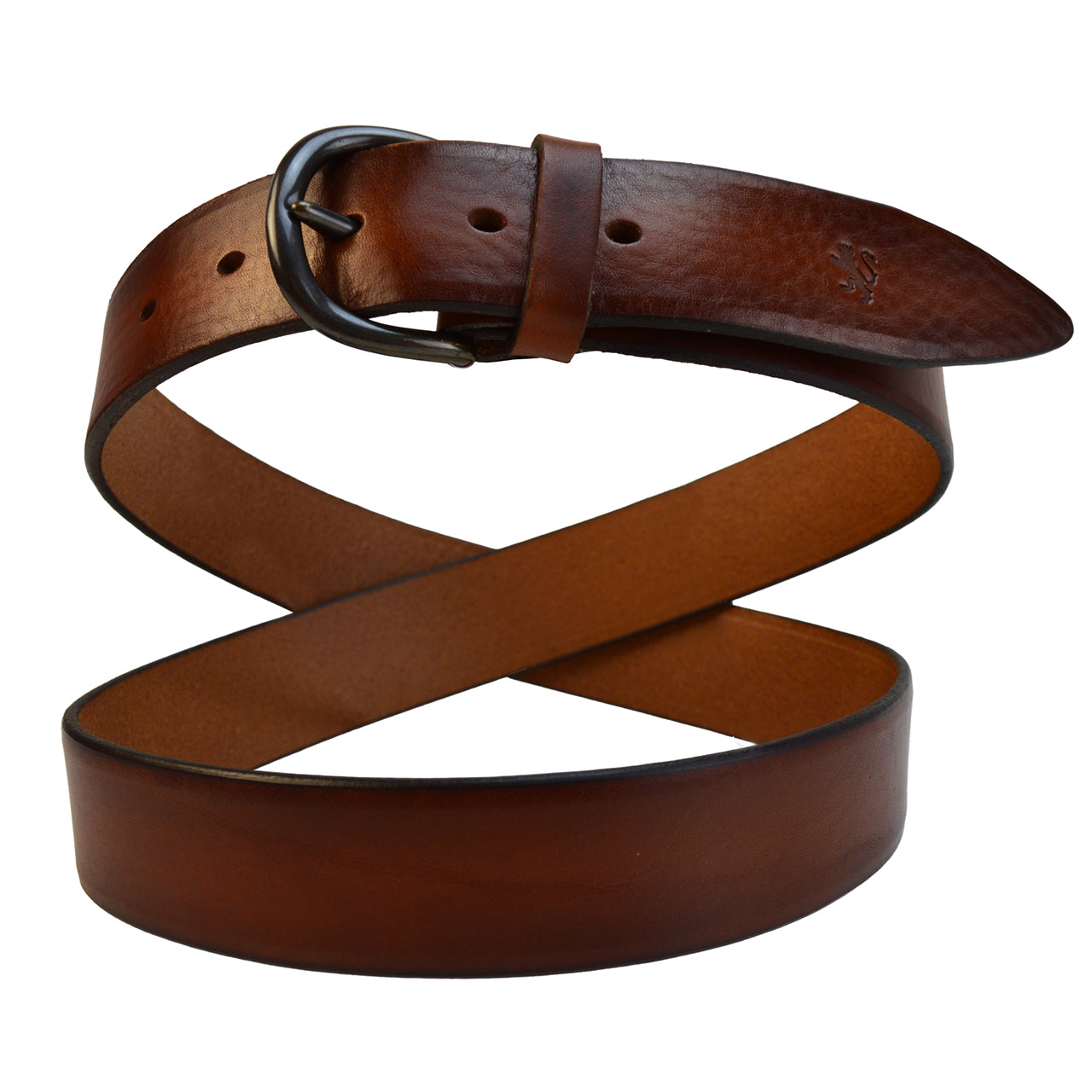 Pratesi Belt B005 in Vegetable-Dyed Leather - Brown