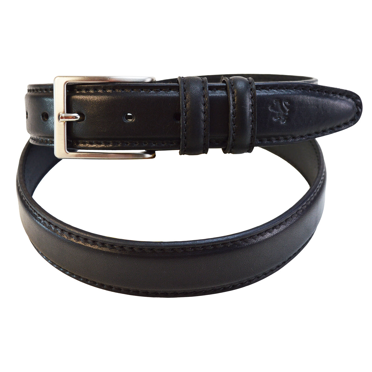Pratesi Egidio Belt in Italian Vegetable Dyed Leather - Black