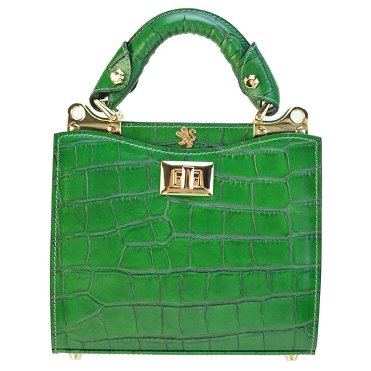 Pratesi Anna Maria Luisa de' Medici Small Lady Bag in cow leather K150/20 - King Emerald