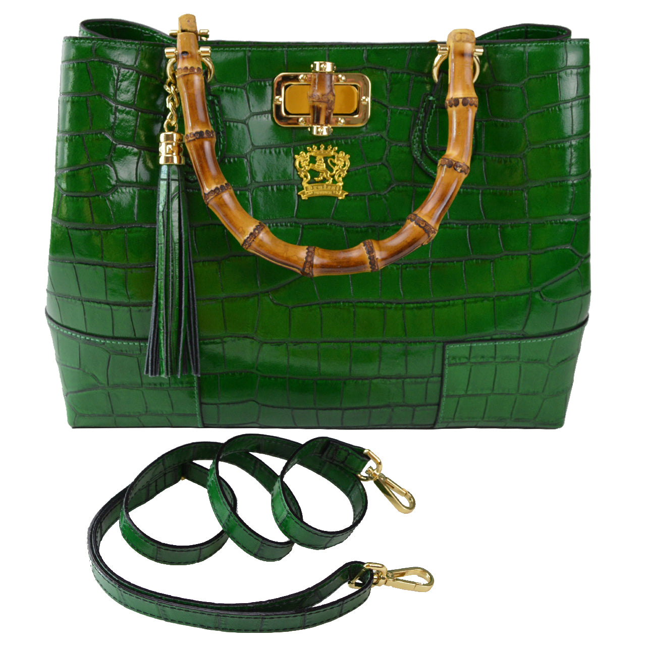 Pratesi Sarteano Shoulder Bag in genuine leather K291 - King Green