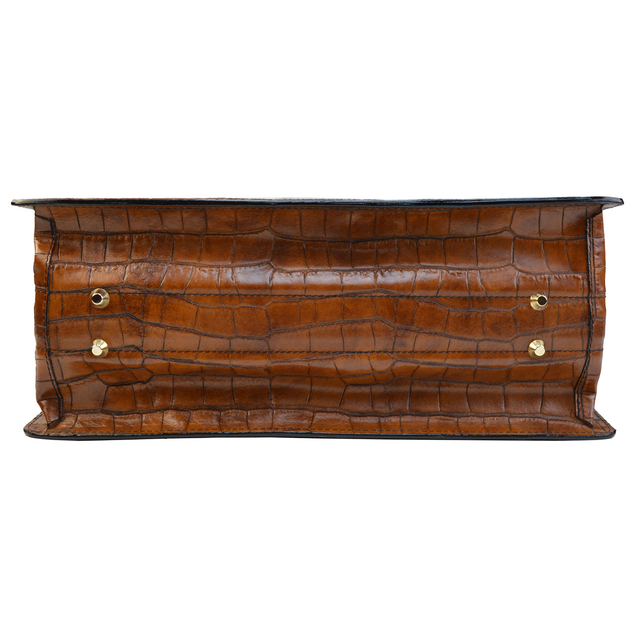 Pratesi Lorenzo il Magnifico King Pilot Case in genuine leather - King Cognac