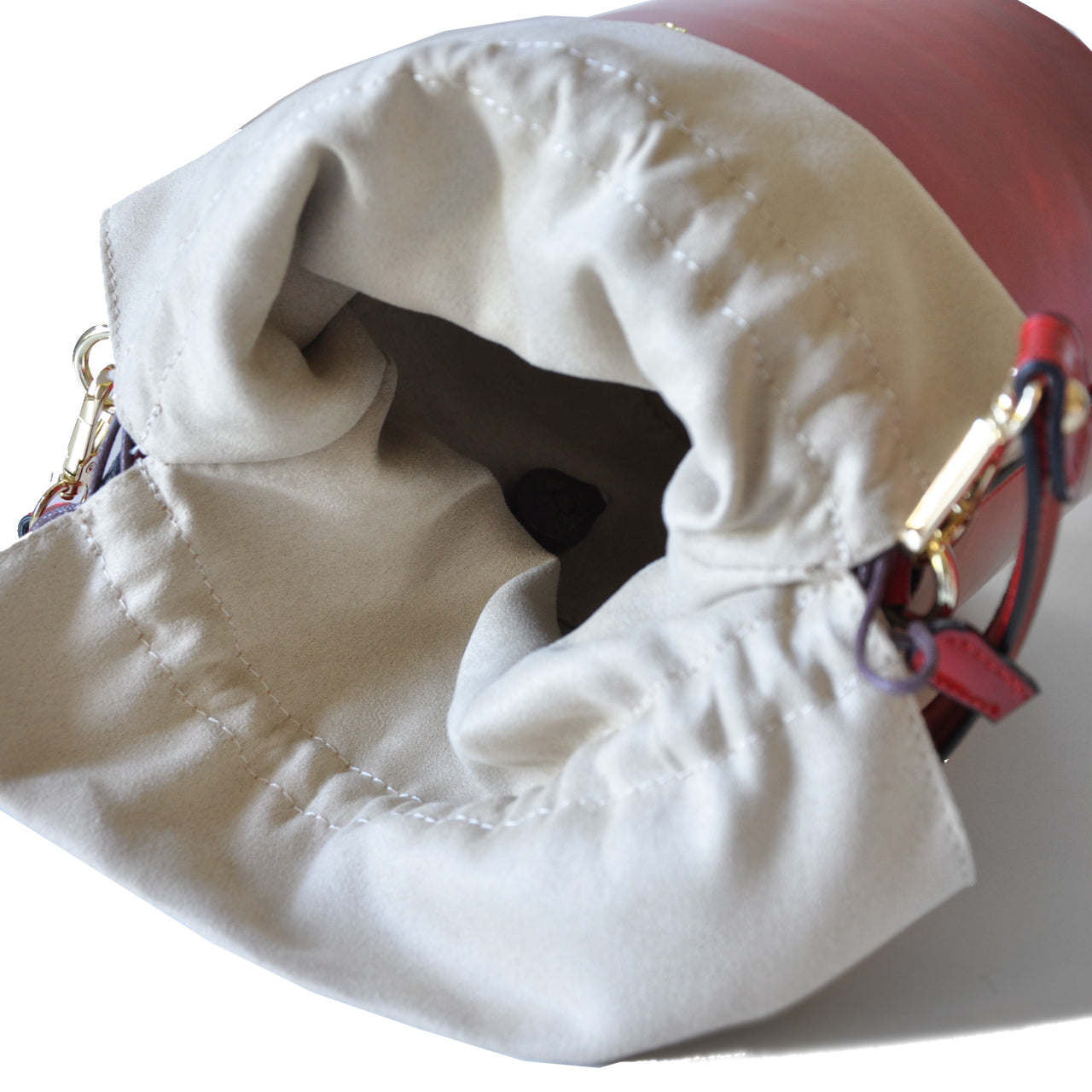 Sac Pratesi Secchiello R335 en véritable cuir italien - Brunelleschi Cuir Fuchsia