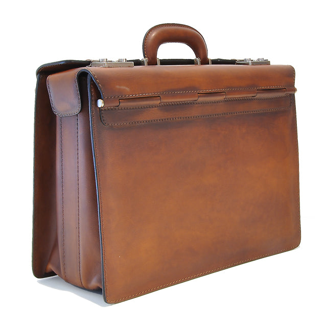Pratesi Briefcase Lorenzo Il Magnifico in genuine Italian leather