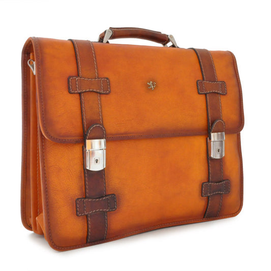 Pratesi Briefcase Vallombrosa in genuine Italian leather