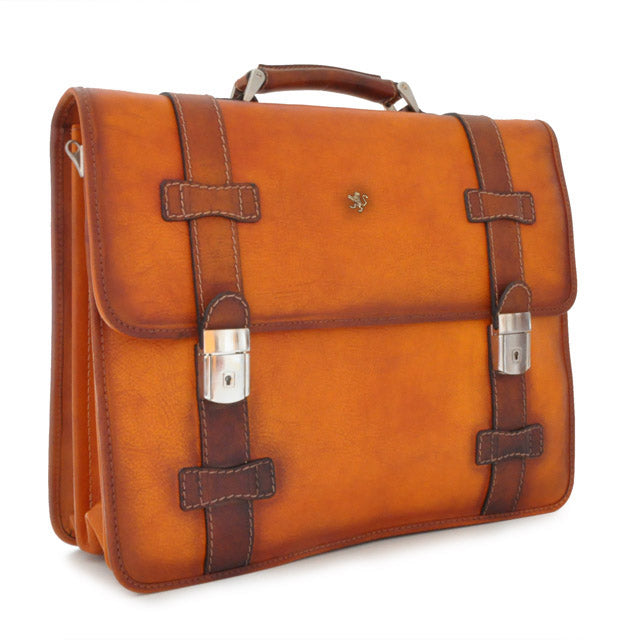 Pratesi Briefcase Vallombrosa in genuine Italian leather Pratesi USA