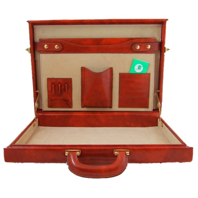 Pratesi Cavallino Briefcase 24H in real leather