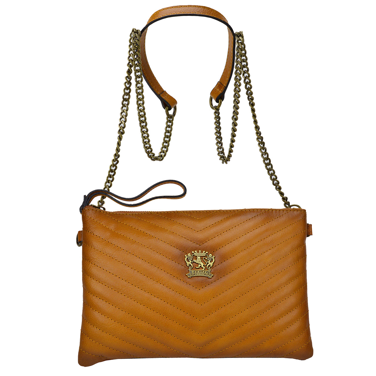 Pratesi Rufina Woman Bag in genuine Italian leather - Vegetable Tanned Italian Leather Cognac