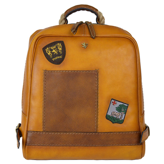 Pratesi Firenze Laptop Backpack in genuine Italian leather B102