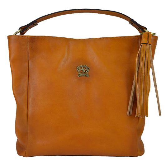 Pratesi Poppi B352 Shoulder Bag in genuine Italian leather - Poppi B352 Cognac