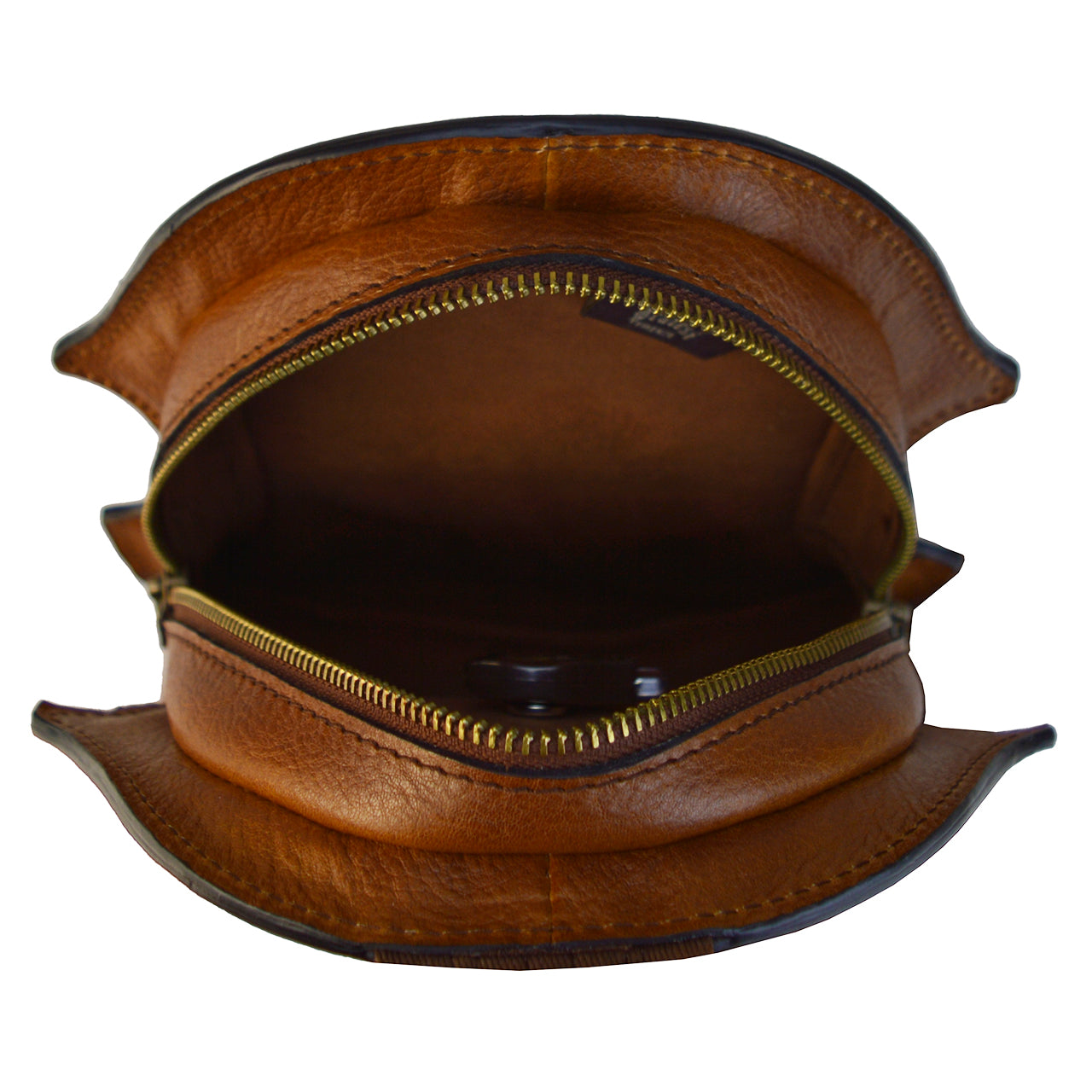 Pratesi Violino Backpack in genuine Italian leather B210 - Vegetable Tanned Italian Leather Brown