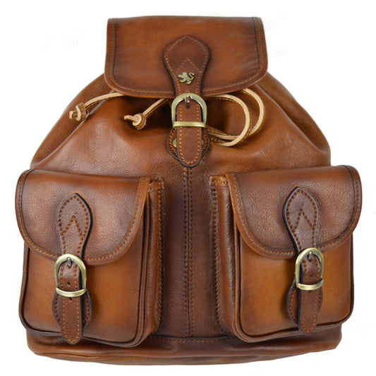 Pratesi Backpack Caporalino in genuine Italian leather