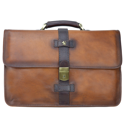 Pratesi Briefcase Pratomagno in genuine Italian leather