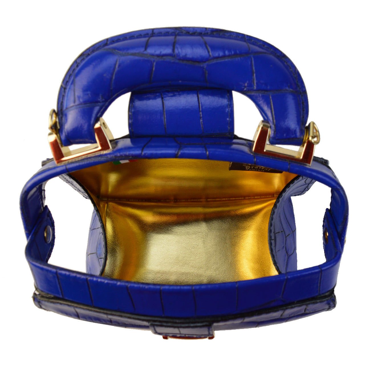 Pratesi Lady 18 Brunelleschi in genuine Italian leather - Croco Embossed Leather Brown