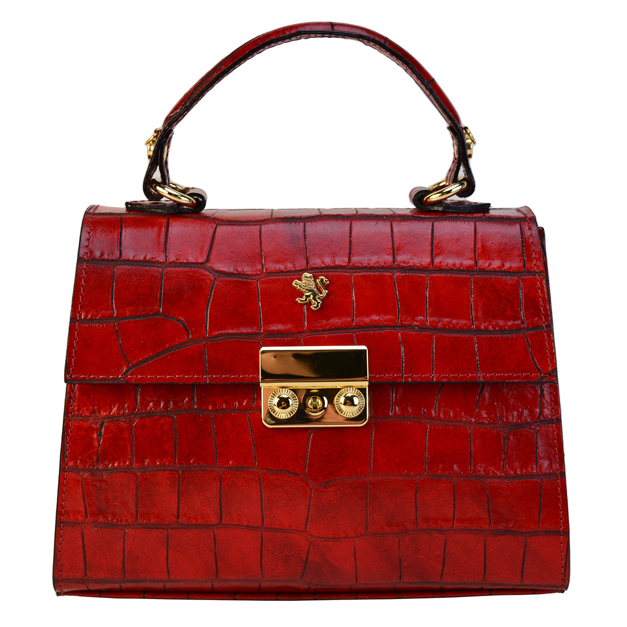Pratesi Artemisia 299 King Croco Embossed Leather Cherry Pratesi USA
