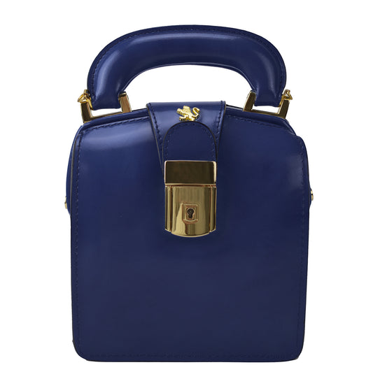 Pratesi Brunelleschi Handbag in genuine Italian leather - Brunelleschi Blue