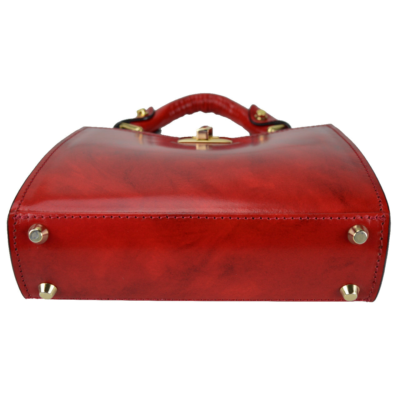 Pratesi Anna Maria Luisa de' Medici Small Lady Bag in genuine Italian leather - Brunelleschi Leather Cherry