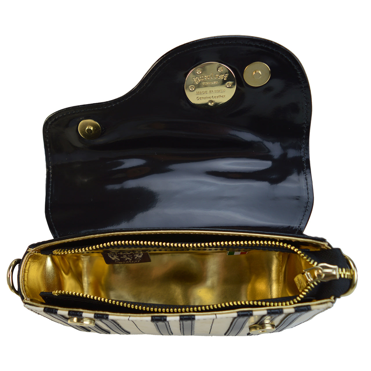 Pratesi Pianola R534 Cross Body Bag in genuine Italian leather - Brunelleschi Leather Blue