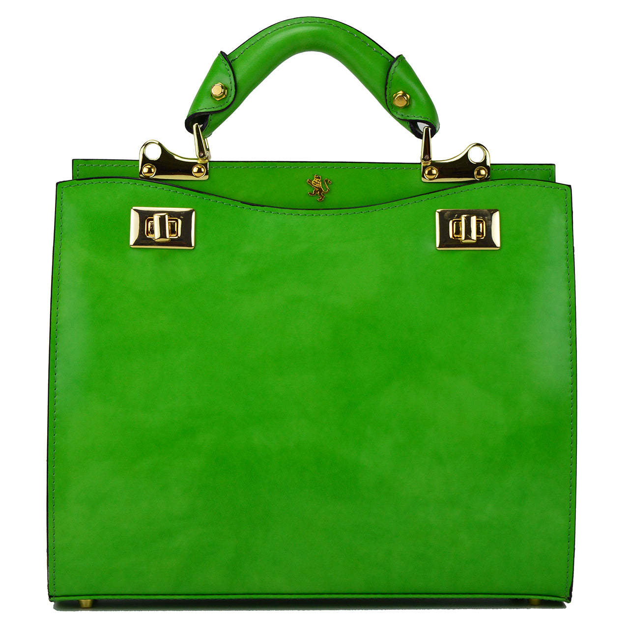 Pratesi Anna Maria Luisa de' Medici Medium Lady Bag in genuine Italian leather - Brunelleschi Leather Green