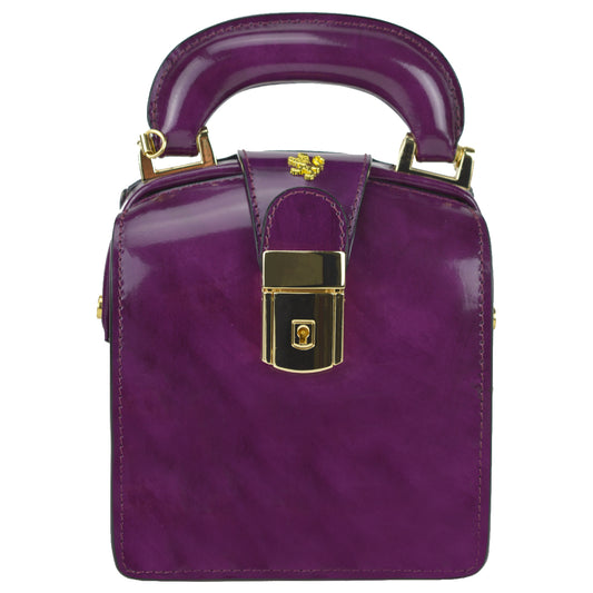 Pratesi Brunelleschi Handbag in genuine Italian leather - Brunelleschi Violet