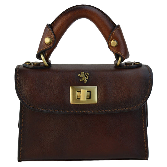 Pratesi Lucignano Small Handbag in genuine leather - Coffee
