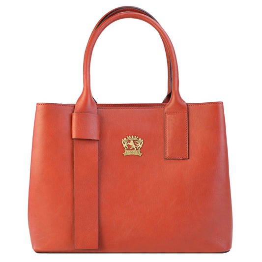 Pratesi Girone Lady Bag B615 in genuine leather - Cherry