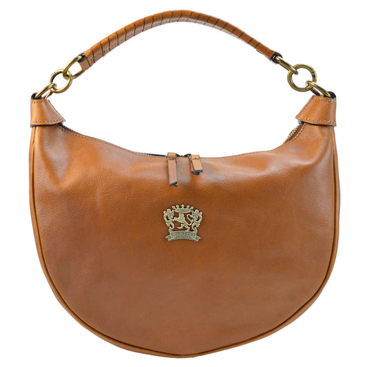 Pratesi Mezzaluna Small Woman Bag in genuine Italian vegetable-dyed leather