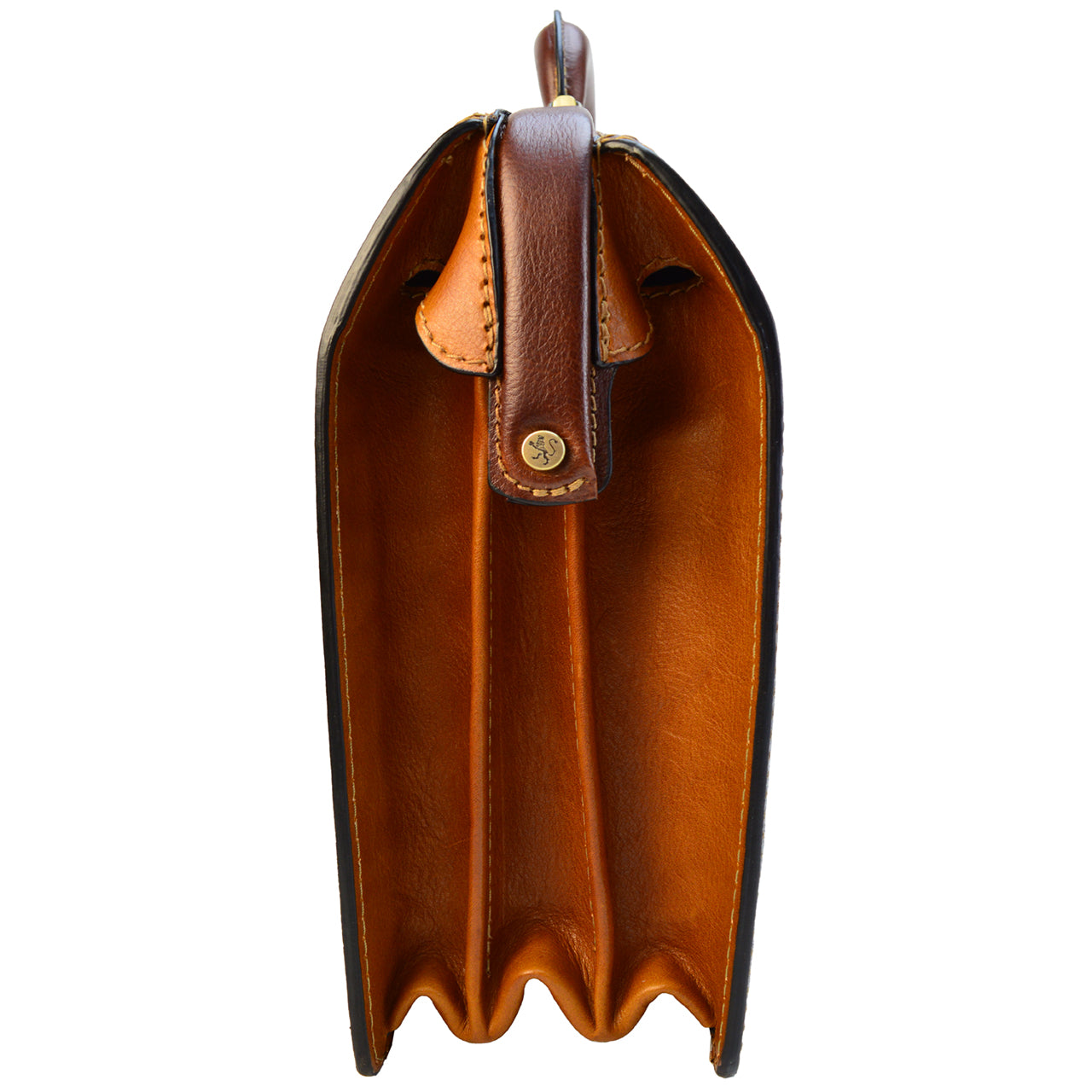 Pratesi Briefcase for Laptop Brunelleschi in genuine leather - Black