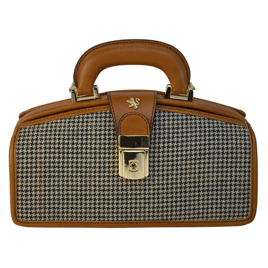 Pratesi Handbag Lady Brunelleschi in Vegetable Tanned Italian Leather - Brown Scottish