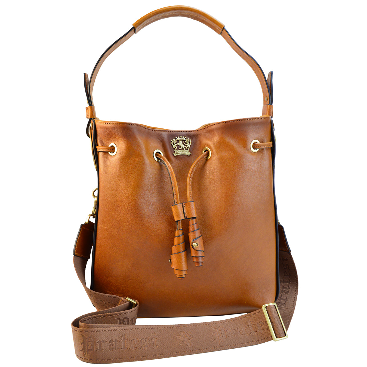 Pratesi Viareggio Italian Bag in Vegetable-Dyed Leather - Brown
