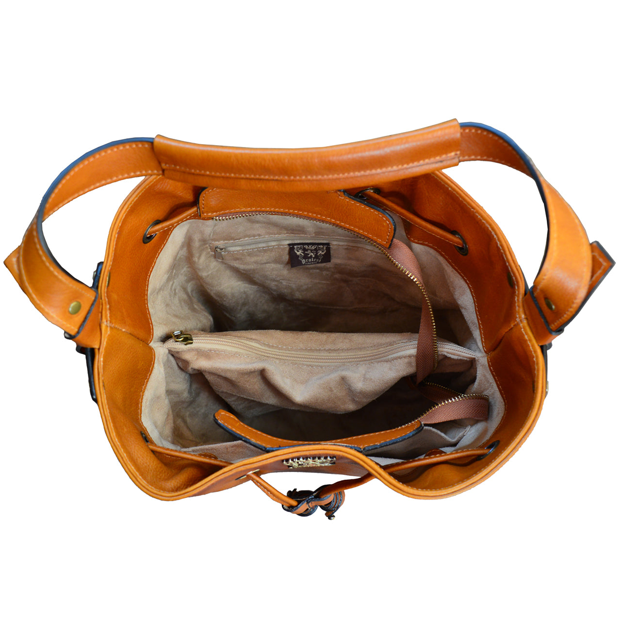 Pratesi Viareggio Italian Bag in Vegetable-Dyed Leather - Brown