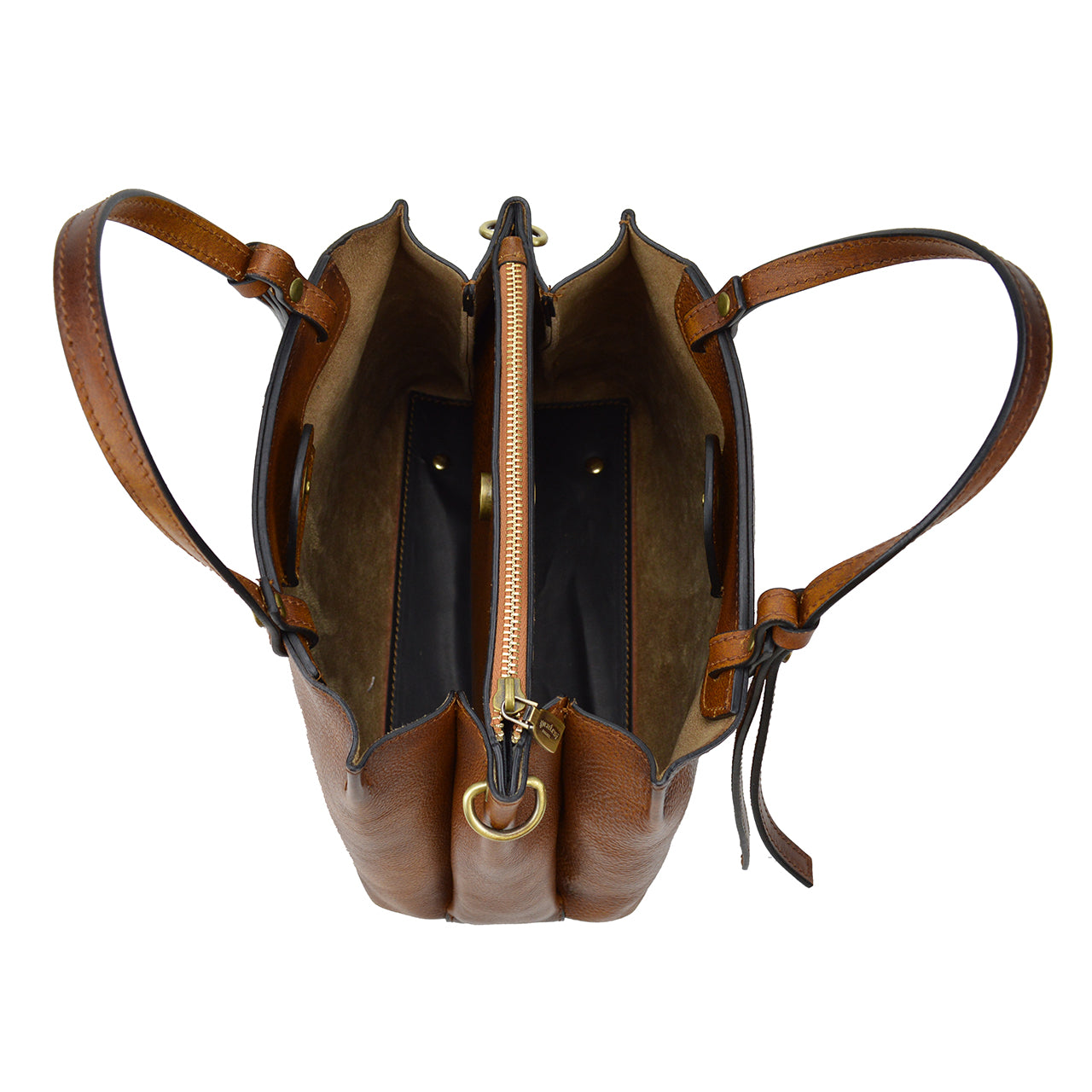 Pratesi Camperiti Ladies Handbag in Genuine Italian Vegetable Dyed Leather - Blue