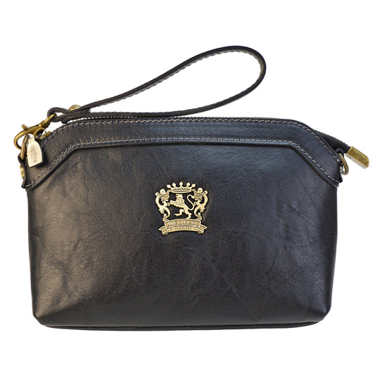 Pratesi Chiena B533 Cross Body Bag in genuine leather - Black