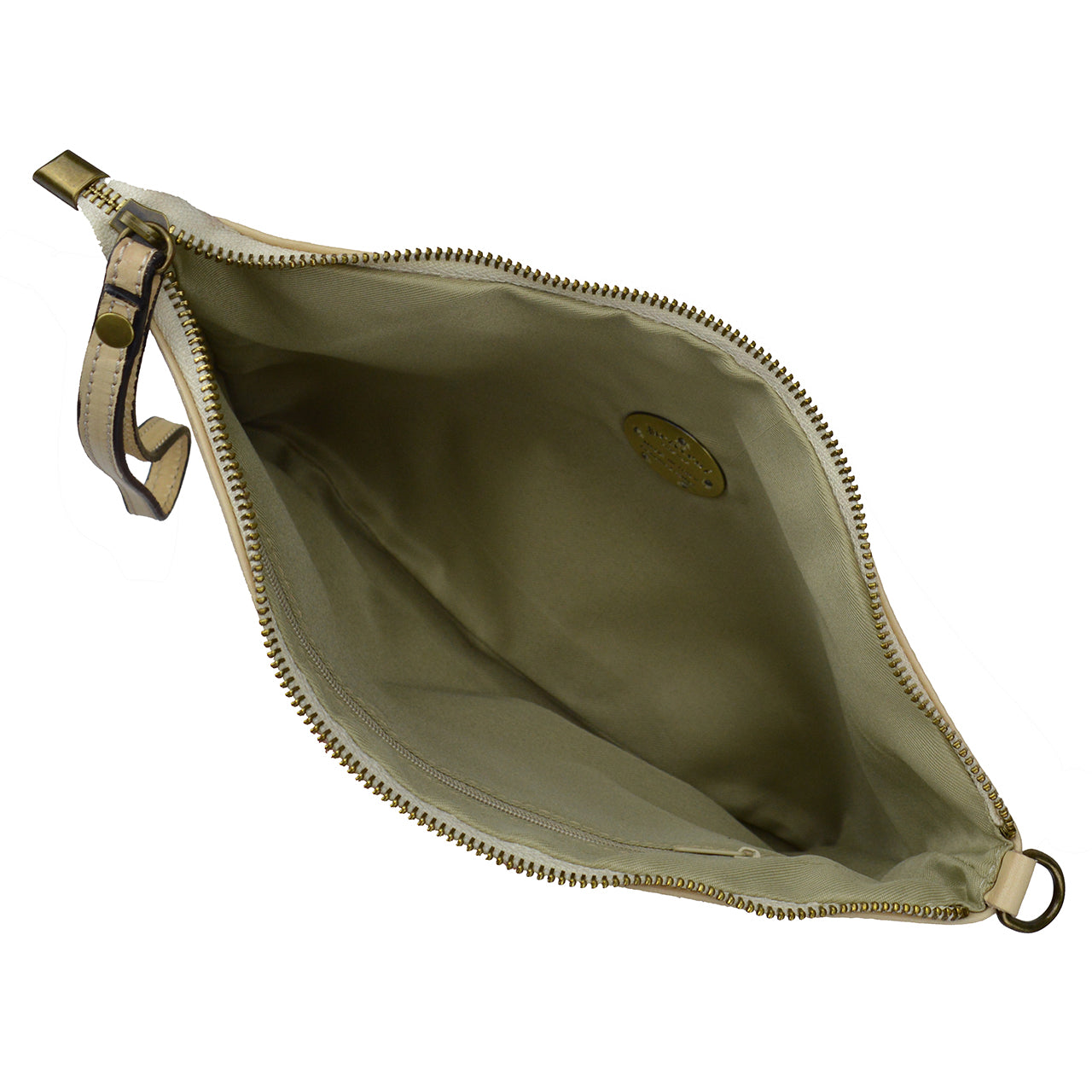 Pratesi Montebonello Leather Clutch in Vegetable-Dyed Leather -  Black