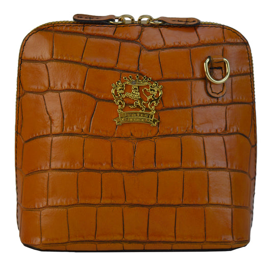 천연 가죽 소재의 Pratesi Volterra King 레이디 백 - King Orange