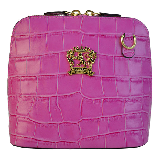 천연 가죽 소재의 Pratesi Volterra King 레이디 백 - King Fuxia