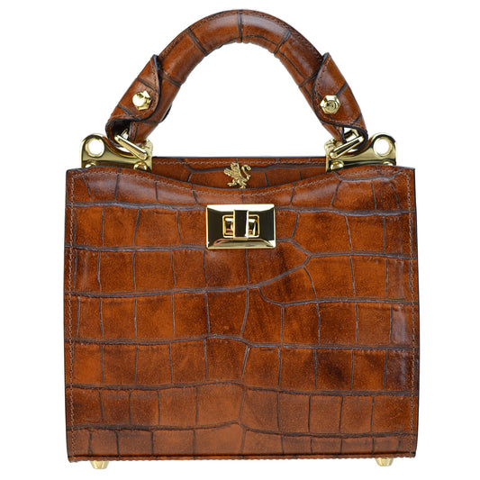 Pratesi Anna Maria Luisa de' Medici 소가죽 소재의 스몰 레이디 백 K150/20 - 킹 브라운