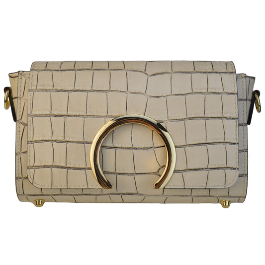Pratesi Portovenere Bag in genuine Croco-Embossed Leather - White