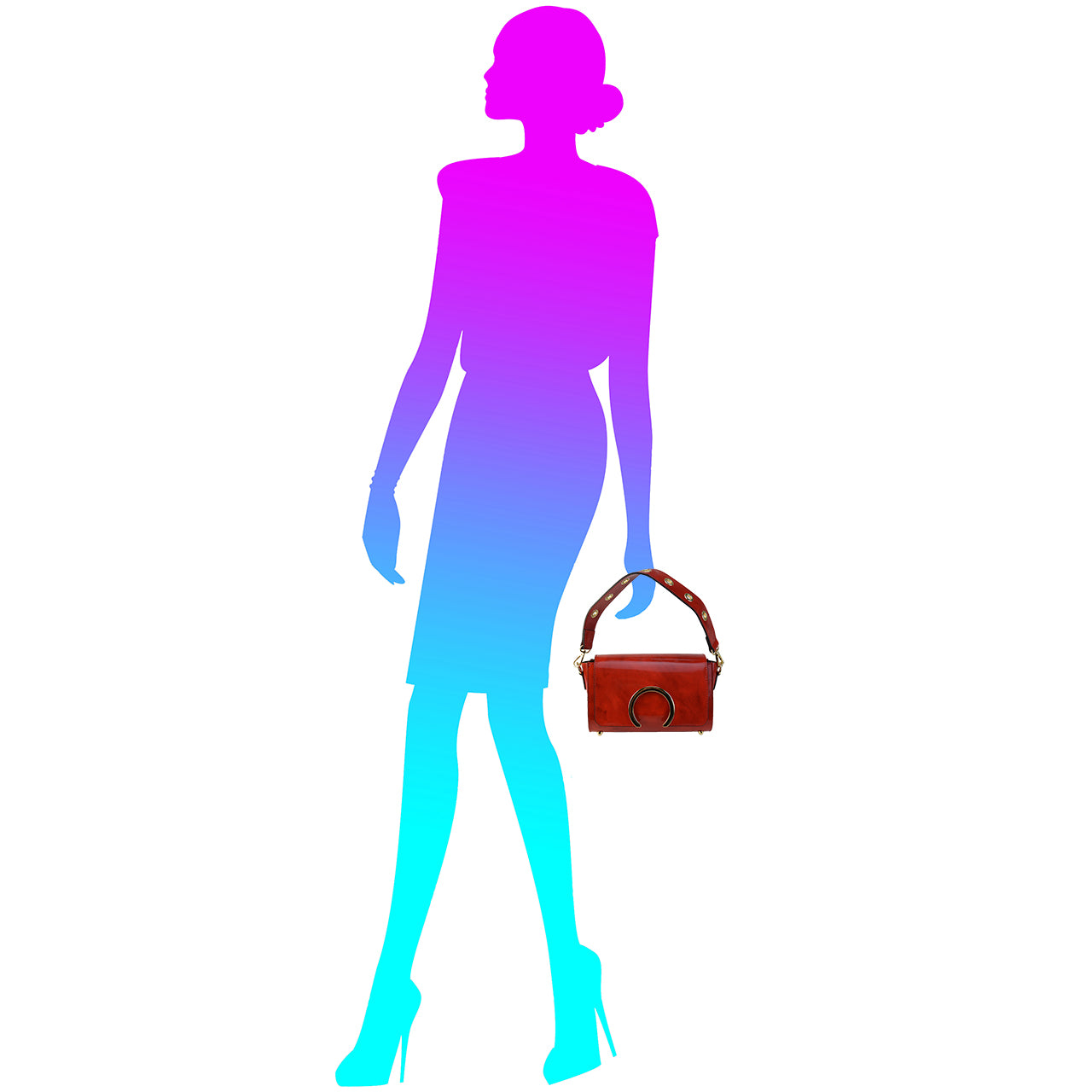 Pratesi Portovenere Italian Handbag in Genuine Italian Brunelleschi Leather - Violet