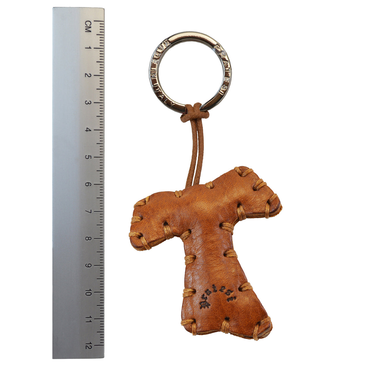Pratesi Key Holder Charms P111 - Cognac Tao- LQE