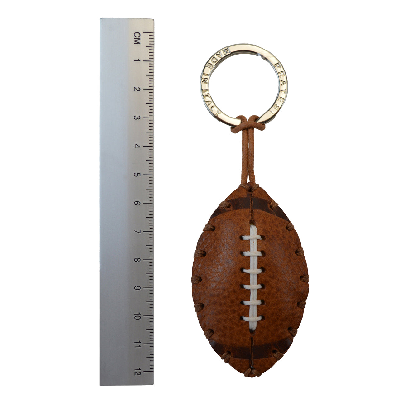 Pratesi Key Holder Charms P111 - Brown Rugby Ball- LQE