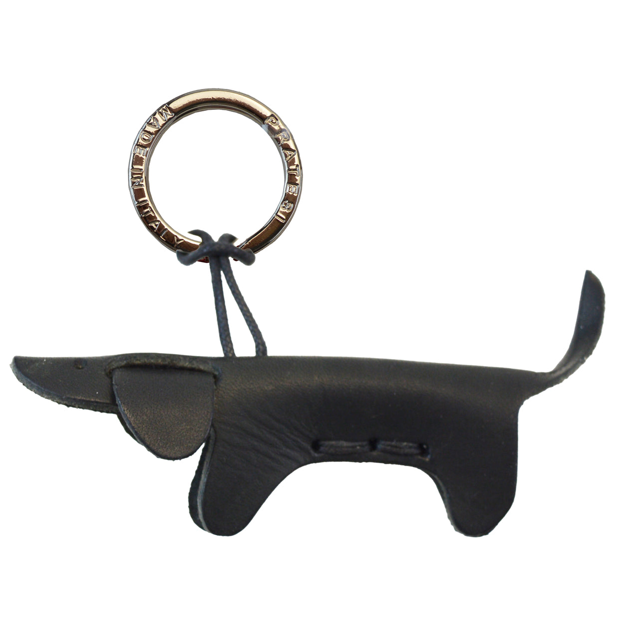 Pratesi Key Holder Charms P111 - Black Dachshund Dog- LQE