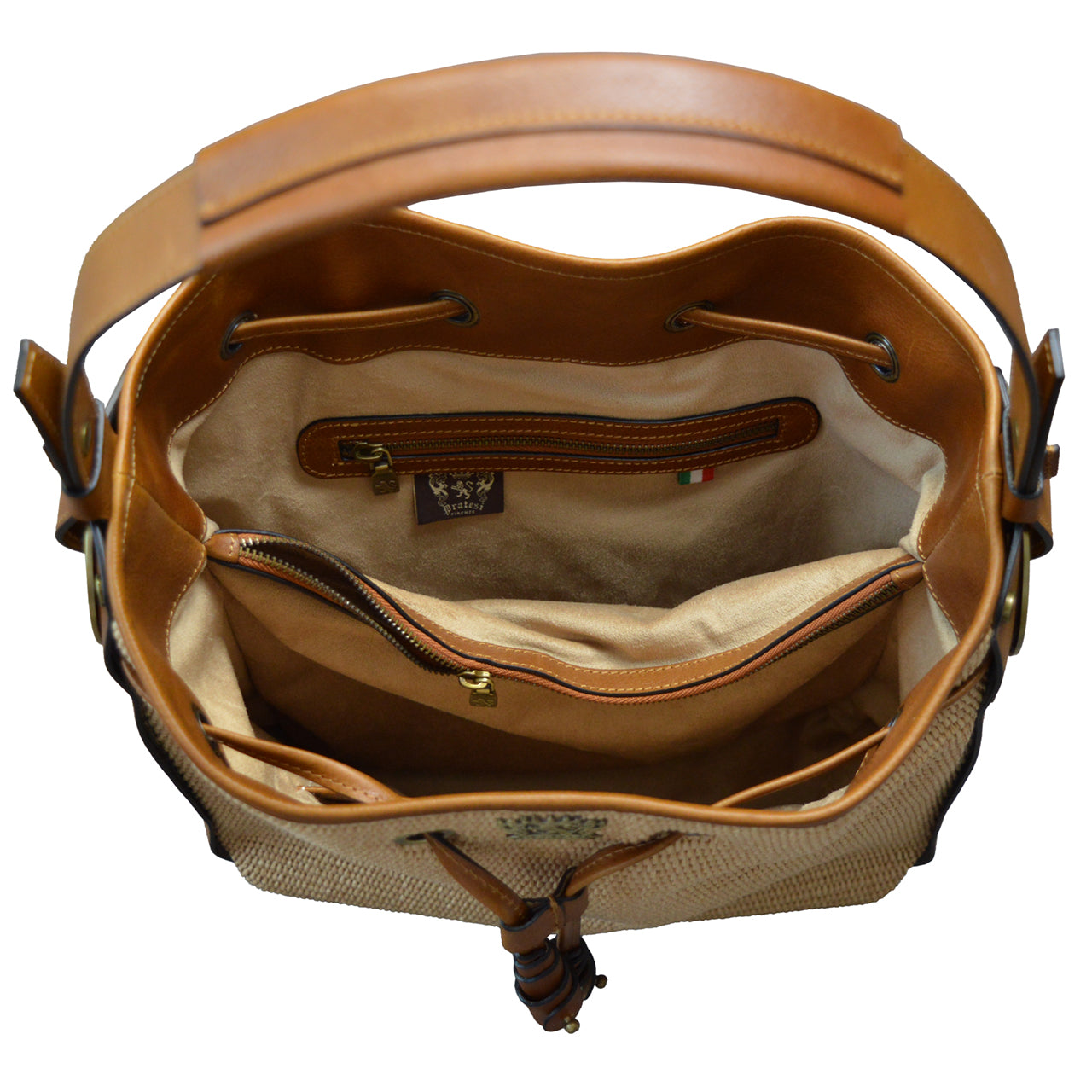 Pratesi Viareggio S251/PCE Woman Bag in cow leather - Summer Brown- LQE