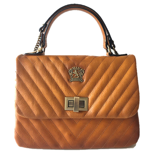 Pratesi Pian di Melosa Lady Bag en véritable cuir italien - Pian di Melosa Cognac