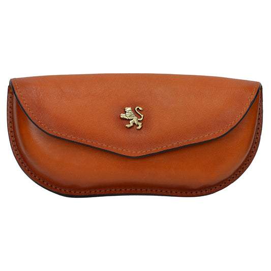 Pratesi Eyeglass Case in Italian Vegetable-Dyed Leather - Orange